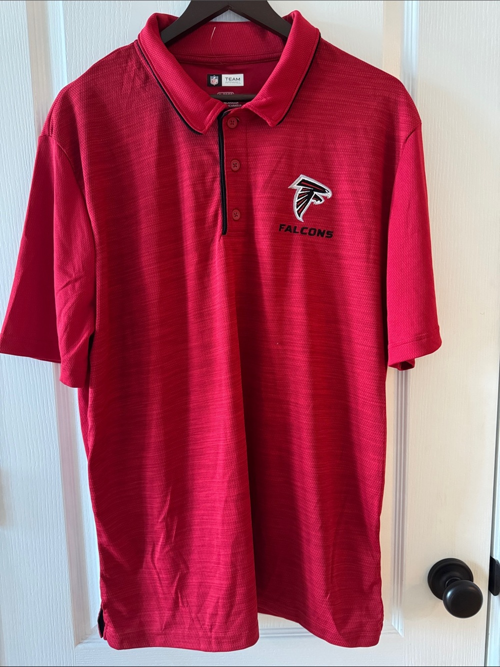 NFL Falcons Red Polo with Team Logo